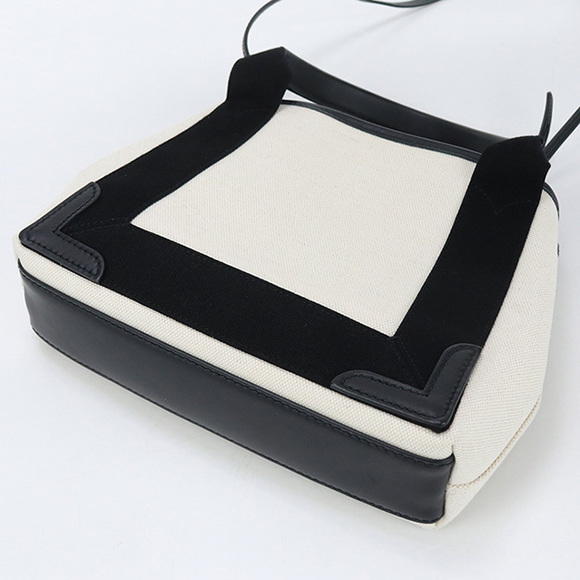 Balenciaga Navy Cabas XS Tote Bag White - Picture 5 of 16